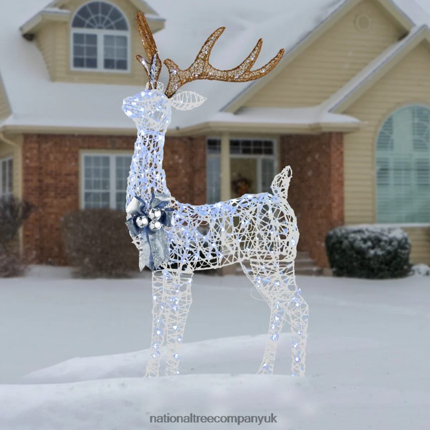 decoration | National Tree Company 65\ Glittered Standing Buck with Twinkling LED Lights F2L4F679